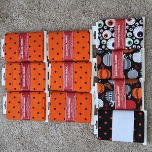 NEW Halloween Themed Seasonal Fabric Set - Orange, Black, White
